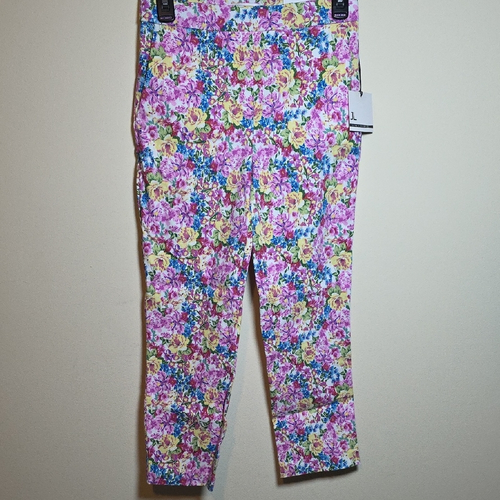 Jules & Leopold Pink and Yellow Floral Capris